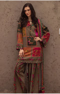 Digital Printed 3pc Karandi Dress With Digital Printed Karandi Shawl